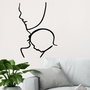 Wallity Accesorio decorativo de pared de metal Negro